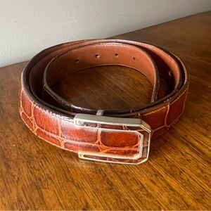 Genuine Alligator Leather Belt by Point Carré – Made in Italy